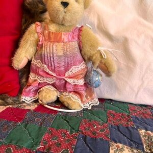 Pink and Tan Stuffed Bear Toy